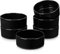 vancasso VENUS Cuencos de Cereales 600 ml, Cuencos de Sopa de 15.2 cm, Cuencos Desayuno de Gres, Juego de Tazones para Pasta, Ensalada, Consomé, Microondas y Lavavajillas, Juego de 6, Negro