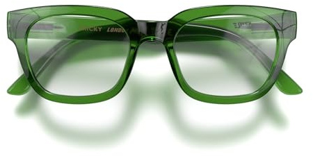 LONDON MOLE® Tricky reading glasses | Cool square/rectangular/trapezoidal shaped readers | Men’s Women’s Unisex | Spring hinges
