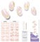 DUKASOU Nagelfolie UV Härtend - 28 Stück UV Gelfolien,Einfach und Bequem UV Gel Strips DIY Gel Nail Sticker ist ein Geschenk für Anfänger, um Nägel zu dekorieren（Tageslichtinseln）