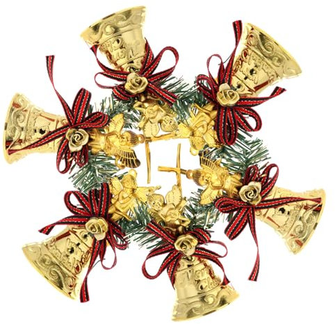 Cabilock 6 Stück Weihnachtsglocken Anhänger Szenenlayout Glockenverzierungen Weihnachtsbaum Anhänger Weihnachtsglocke Hängende Verzierung Dekorative Anhänger Weihnachtsbaumglocken