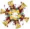Cabilock 6 Stück Weihnachtsglocken Anhänger Szenenlayout Glockenverzierungen Weihnachtsbaum Anhänger Weihnachtsglocke Hängende Verzierung Dekorative Anhänger Weihnachtsbaumglocken