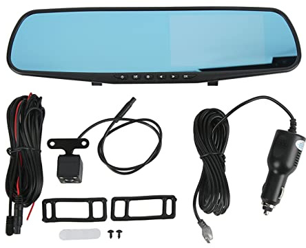 Mirror Dash Cam Rückfahrkamera für Auto, 1080P FHD Smart Rückspiegel, Fahrrekorder, 170° Weitwinkel, Hintergrundbeleuchtung, Bewegungserkennung, Hintergrundbeleuchtung