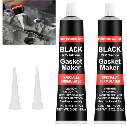 2 Pièces Pate a Joint Moteur Haute Temperature Noir, Mastic D'étanchéité pour Moteur, Silicone Haute Température Jusqu'à + 343 °C, Silicone Joints Mécaniques de Moteur Automobile pour Réparation-85g