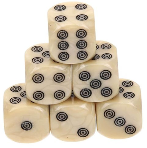 COSMEVIVI 20pezzi Dadi in Acrilico Da Facce Piccoli Dadi Decorativi Accessori Per Giochi Da Tavolo Numeri Chiari e Facili Leggere Per Riunioni Di Famiglia Feste e Decorazioni Tavola