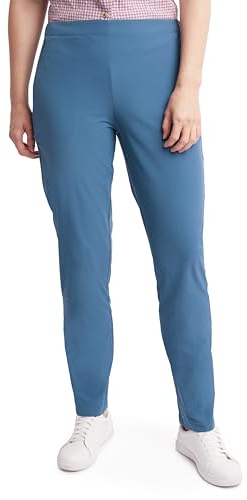 Rohan Women's Wanderers Everyday Walking Trousers, Lightweight Elasticated Stretchy Pants with Secure Pockets & UPF40+ Sun Protection - Cumbria Blue, 10 Short