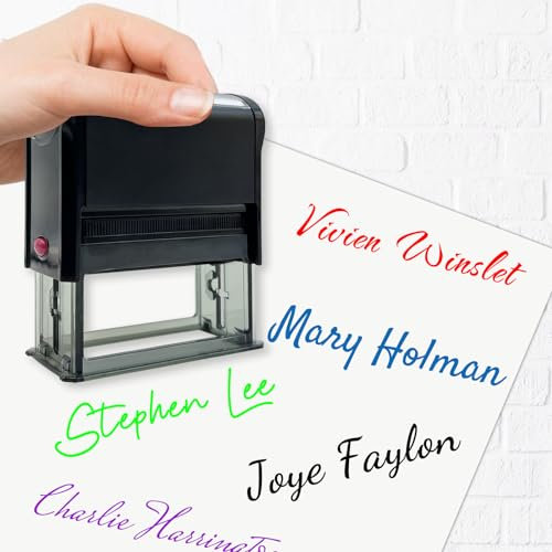 Individueller Stempel Selbstfärbung Personalisierter Unterschriftsstempel zum Unterschreiben Name