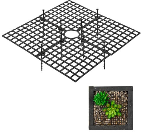 2 Piezas Cubierta Protectora para Macetas, Rejilla Protectora para Macetas 30 cm Cortable, Negro Cuadrado Protector de Macetas Marrón para Gatos, Niños, Bebé, Mascotas