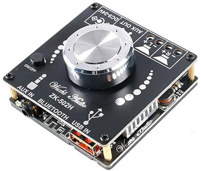 EC Buying ZK-502H HiFi 50W+50W Bluetooth-Compatible Amplifier Board TPA3116D2 2.0 Stereo Digital Power Amplifier Audio Amplifier Module AMP TPA3116 AUX USB
