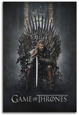 ZPAUEHFB Poster mit Game of Thrones, Ed Ned Stark, dekoratives Gemälde, Leinwand, Wandposter und Kunstdruck, moderne Familienschlafzimmer-Dekoration, Poster, 60 x 90 cm