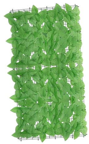 Cabilock Artificial Green Plant Fence Imitated Leaf Trellis Wall Panel for Garden and Mall Decoration Odorless Flexible Simulated Plant Screening for Festival and Lawn Use