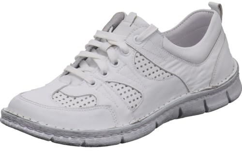 Krisbut 2641-3 Damen Schnürschuh Leder weiß weiß