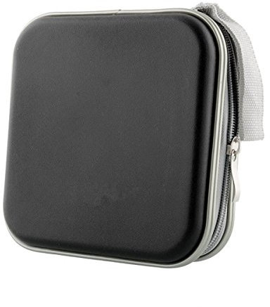 Homiki Case Organiser for CD Case Wallet Portable for Car Office Travel 40 Disc CD DVD Storage Bag 4 Colours unico Black