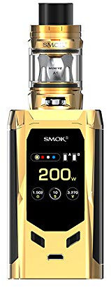 SMOK E-Zigarette, SMOK R-Kiss 200W-Kit mit TFV-Mini V2 Tank-2ml, kein Nikotin(Gold schwarz)
