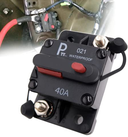 parts PTT Hi-Amp 1/4'' Perni in acciaio inossidabile Interruttore automatico 40 Amp 12V 48VDC Impermeabile IP67 Batteria termica Reset commutabile per Marin RV Caravan Trailer Troller Heavy Truck