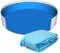 SAXONICA Poolfolie Rund Pool I 460 x 120 cm I 0,5 mm I blau I Rundbecken Rundpool I OB I 4,6 x 1,2 m