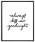 Din A4 Kunstdruck ohne Rahmen - Spruch Zitat - always kiss me goodnight - Schlafen Schlafzimmer - Gute Nacht Kuss - Typographie Druck Poster Bild