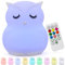 Kids Night Light,Portable Remote Control Nightlight Multicolor Lamp USB Rechargeable Silicone 9 Color Changing Lamps for Kids Baby Bedroom Nursery Gifts Girls Women(Owl)