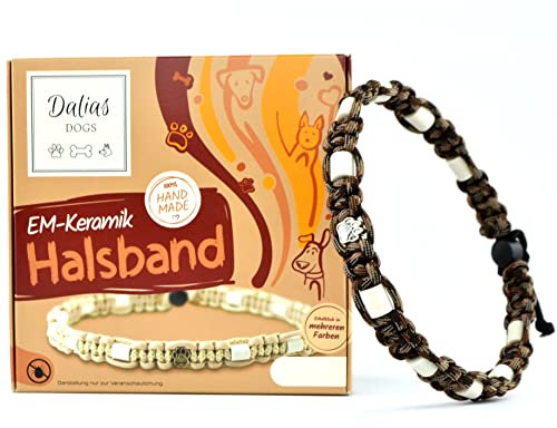 EM-Keramik-Halsband für Hunde & Katzen - Maßanfertigung EM-Band Original US-Paracord (41-50 cm, Camouflage)