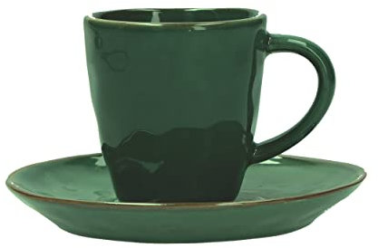Rose & Tulipani - Tazzina caffè con piattino Concerto Verde Bosco