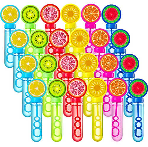 Sloosh 24 Pack Mini Seifenblasenstäbe für Themen Geburtstag, Hochzeit, Seifenblasen Kinder, Seifenblasenmaschine für Sommer Geschenke Blasen Spaß Spielzeug