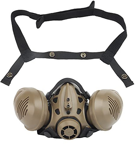 Dual Respirator Half Masks Tactical Airsoft Mask for CS Game Steampunk Cyberpunk Cosplay Paintball Accessories