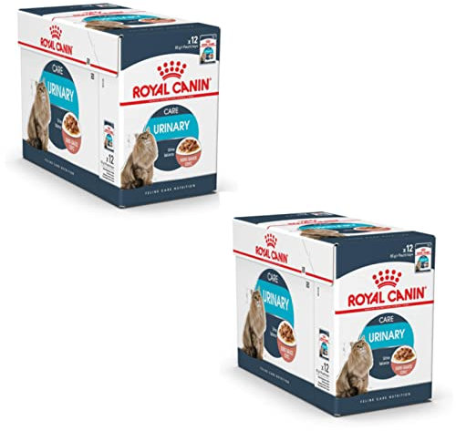 Royal Canin Urinary Care Gravy | Doppelpack | 2 x 12 x 85 g | Kleine Stückchen in Soße | Zur Förderung des Gleichgewichts der Mineralstoffe im Harn | Instinktiv bevorzugt