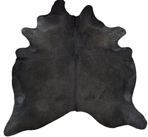 Generisch KUHFELL STIERFELL ANTHRAZIT GRAU GEFÄRBT 220 x 200 cm Fell Teppich DUNKEL GRAU VON KUHFELLE ONLINE