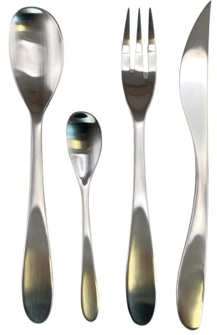 Lebrun Couverts - Ménagère EMERAUDE, Service 24 Pièces - Service de Table - Acier Inox - Fourchette - Cuillère - Couteaux Table - Set Couvert Cuisine - Set Couverts de Table - 6 Personnes - Vaisselle
