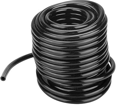 Garden Watering Tube, Micro Irrigation Distribution Meter Pipe PVC Drip Hose Tubing DIY Agriculture Hydroponics Misting 1/4 Inch Water Tubes Blank for System Beds Plants beds Sprinklers 10m