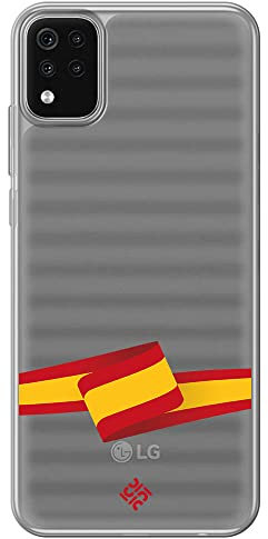 Movilshop Funda para [ LG K42 ] Dibujo Auténtico [ Bandera España ] de Silicona Flexible Transparente Carcasa Case Cover Gel para Smartphone.