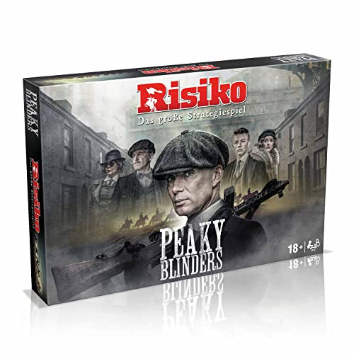 Winning Moves Risiko Peaky Blinders – Strategiespiel für Erwachsene ab 18 Jahren, Brettspiel für 2–5 Spieler, Gang-Krieg in Birmingham, deutsche Version