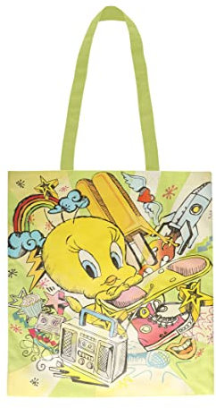 Cinereplicas - 100% Baumwolle 41 * 38cm Tragetasche - Looney Tunes/Tweety Pop Art/Tom & Jerry - Offizielle Lizenz (Tweety Pop Art)