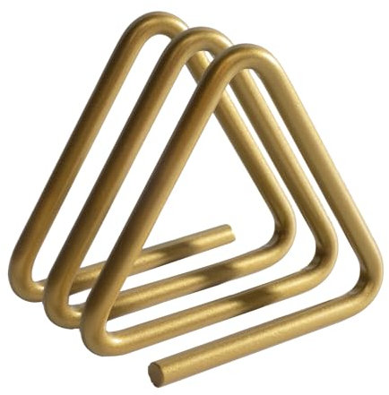 Serviettenhalter, für die Küche, Dreieck Geometrischem Design aus Metall,Gelten Home Kitchen Restaurant Picknick-Party (Gold)