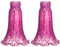 ANYONGLU Lily Lampshade Only 2 Pack Purple Tulip Flower Glass Lamp Shade Replacement Tiffany Style Lily Table Floor Lampshade Replacement