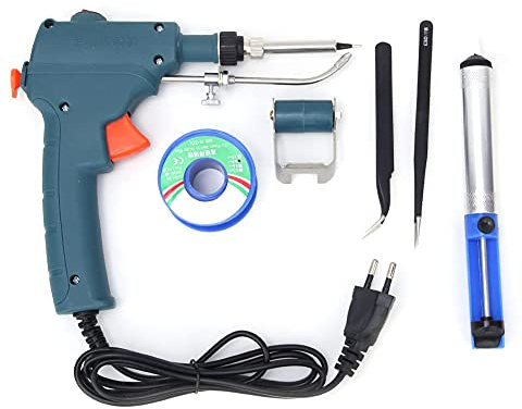 Soldador De Calefacción Interna Manual De 80W, Envío Automático, Pistola De Estaño, Kit De Herramientas De Reparación De Soldadura, Herramienta De Reparación De Soldador(01)