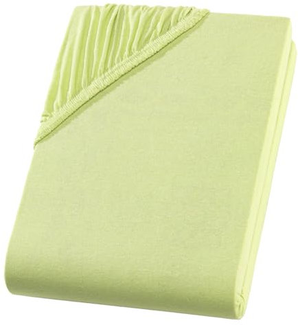 Visaggio Classic Spannbettlaken 100% Baumwolle Jersey Spannbetttuch Bettlaken Betttuch Farben Größen wählbar 90x200 cm - 100x200 cm