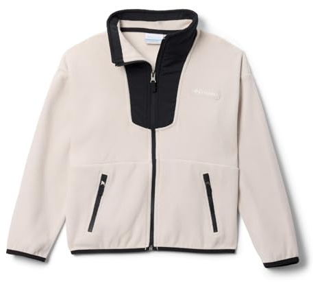 Columbia Sequoia Grove Fleecejacke für Kinder, Unisex, mit durchgehendem Reißverschluss, Dark Stone/Black, L