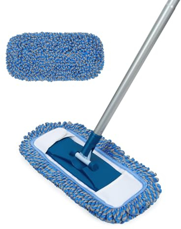 MAVRIZ Microfiber Mops for Floor Cleaning Wet and Dry Mop with 58 Long Handle, Washable Mop Pad 360° Rotating Flat Mop for Hardwood, Laminate, Tile Floor