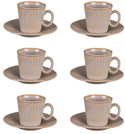 Table Passion - Coffret de 6 tasses à café avec sous tasses Liv