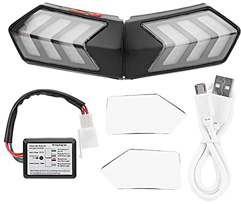 HERCHR DC12V Drahtloses Helmlicht, Motorradhelm-LED-Sicherheitslicht Motorrad-Blinkerlicht Für Helm