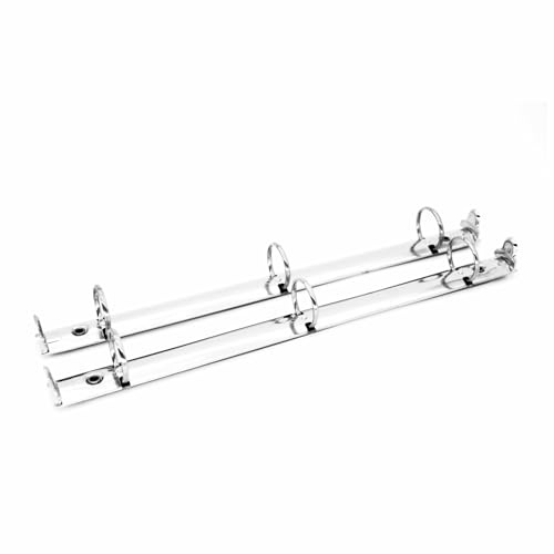JJNUSA 2 Stück Metall-Notizbuch, Standard-Buchstabengröße, 3-Ring-Mechanismus, Ersatz-Set, 3 O-Ringe, lose Blätter, Binderücken, Kämme für Organizer, Planer