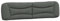 vidaXL Kopfteil Kissen, Kopfteilkissen mit Reißverschluss, Rückenkissen mit hervorragender Rückenlehne, Kopfkissen Lesekissen, Dunkelgrau 200cm Stoff