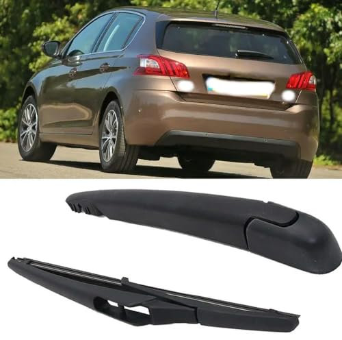 JQHXFDC Parabrisas Trasero Lavaparabrisas Brazo del limpiaparabrisas Juego de Cuchillas Accesorios para automóviles Apto para Peugeot Apto para 308 T9 2014 2015 2016 2017 2018 2019 2020