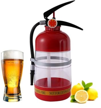 Exogio Dispensador de Cerveza de Extintor de Incendios, Dispensador de Bebidas de Vino de 2L, Dispensador de Agua para Fiestas, Barriles de Cerveza, Accesorio para Barra de Licor de Bebidas