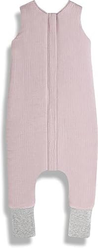 Sleepee Baby-Winterschlafsack aus Musselin mit Füßen, ärmelloser Babyschlafsack aus Baumwolle, Schlafsack für Kleinkinder, modischer Lightwear-Schlafsack mit Beinen (Rose, M)
