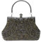 CORIOS Vintage 1920s Clutch Tasche Damen Handgemachte Perle Handtasche Abendtasche Elegante Schultertasche Kette Umhängetasche Klein Tasche Hochzeit Bankett-Party Abschlussball Tasche Grün