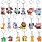 18 Pièces Porte Clef Animaux,Porte-Clés Animaux Pour Enfants,Silicone Porte Clef Animaux Mini Porte Clé 3D Jungle Keychains Décoration pour Sacs à Main Cadeaux de fête d'anniversaire pour Enfants