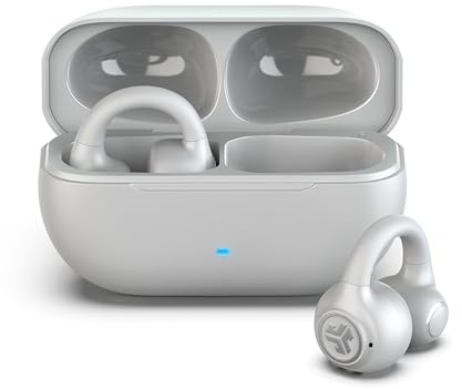 JLab Flex Open Ear Kopfhörer - Bluetooth Headphones Multipoint, Weiß