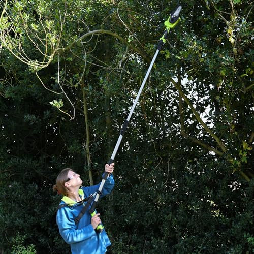 Garden Gear 12V 2-in-1 Telescopic Chainsaw Handheld Cordless Mini Pole Saw, 2.0Ah Lithium-Ion Battery, 60-Min Runtime, Fast Charge, Lightweight & Ergonomic (12V Telescopic Chainsaw)