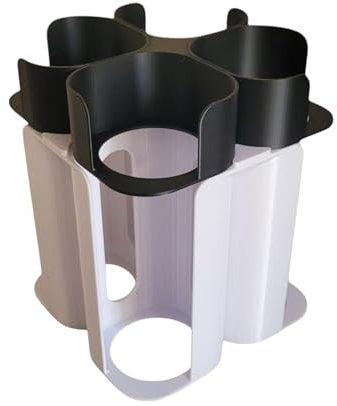 Générique Rangemement Blanc pour 12 Pots et 12 couvercles pour yaourtière multidélices (Noir)